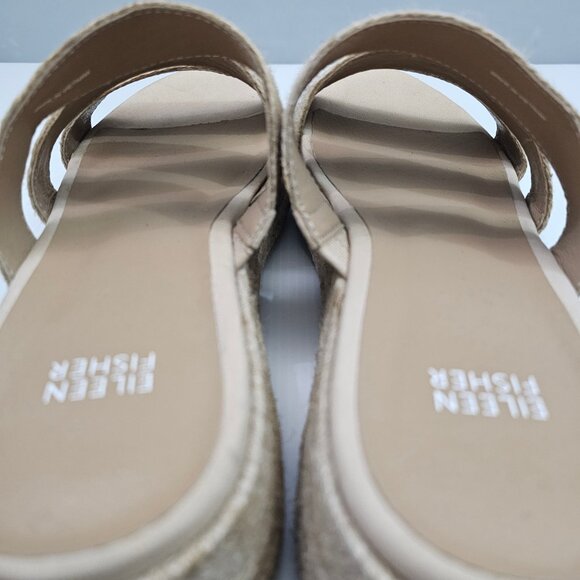 Eileen Fisher Mayla Espadrille Sandal Womens 11 Jute Platform Slide Summer NEW - Picture 9 of 13